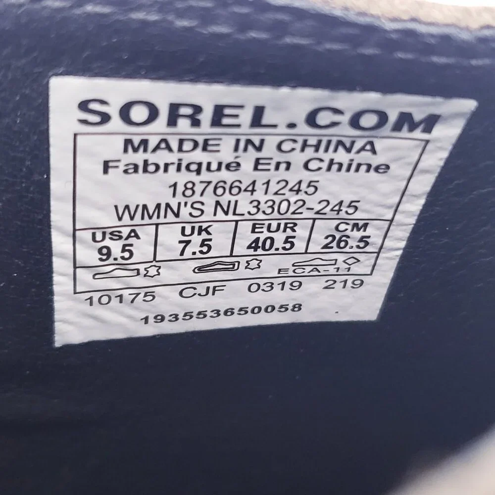 Sorel Blake Ankle Bootie‎ Platform Chunky Block Heel Side Zip Quarry Size 9.5